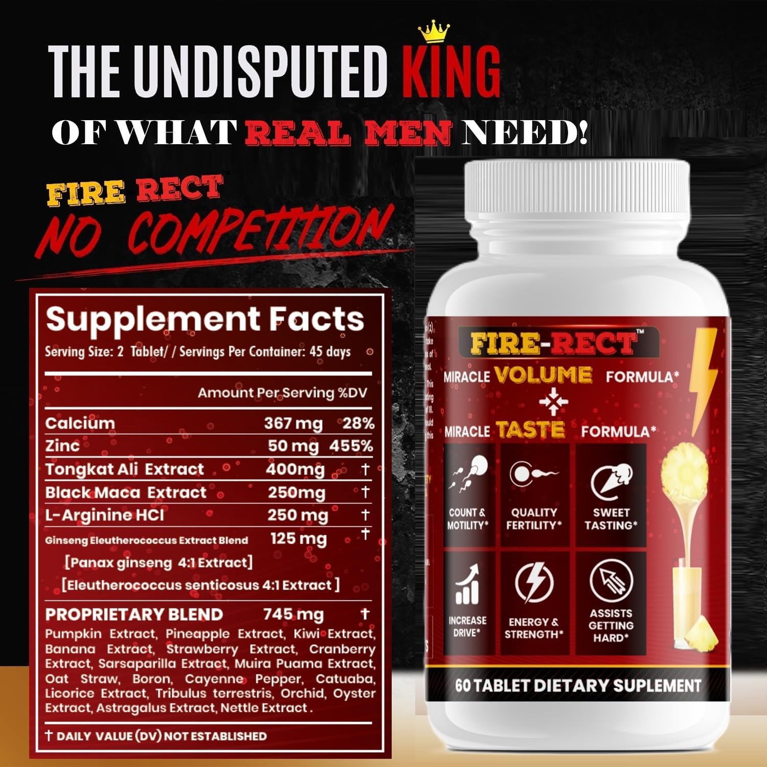 Miracle Volume & Taste Formula β Ultimate Max Load Enhancer | Doctor-Formulated for Increased Semen Volume, Enhanced Taste, Added Inches & Peak Performance β 60 Tablets