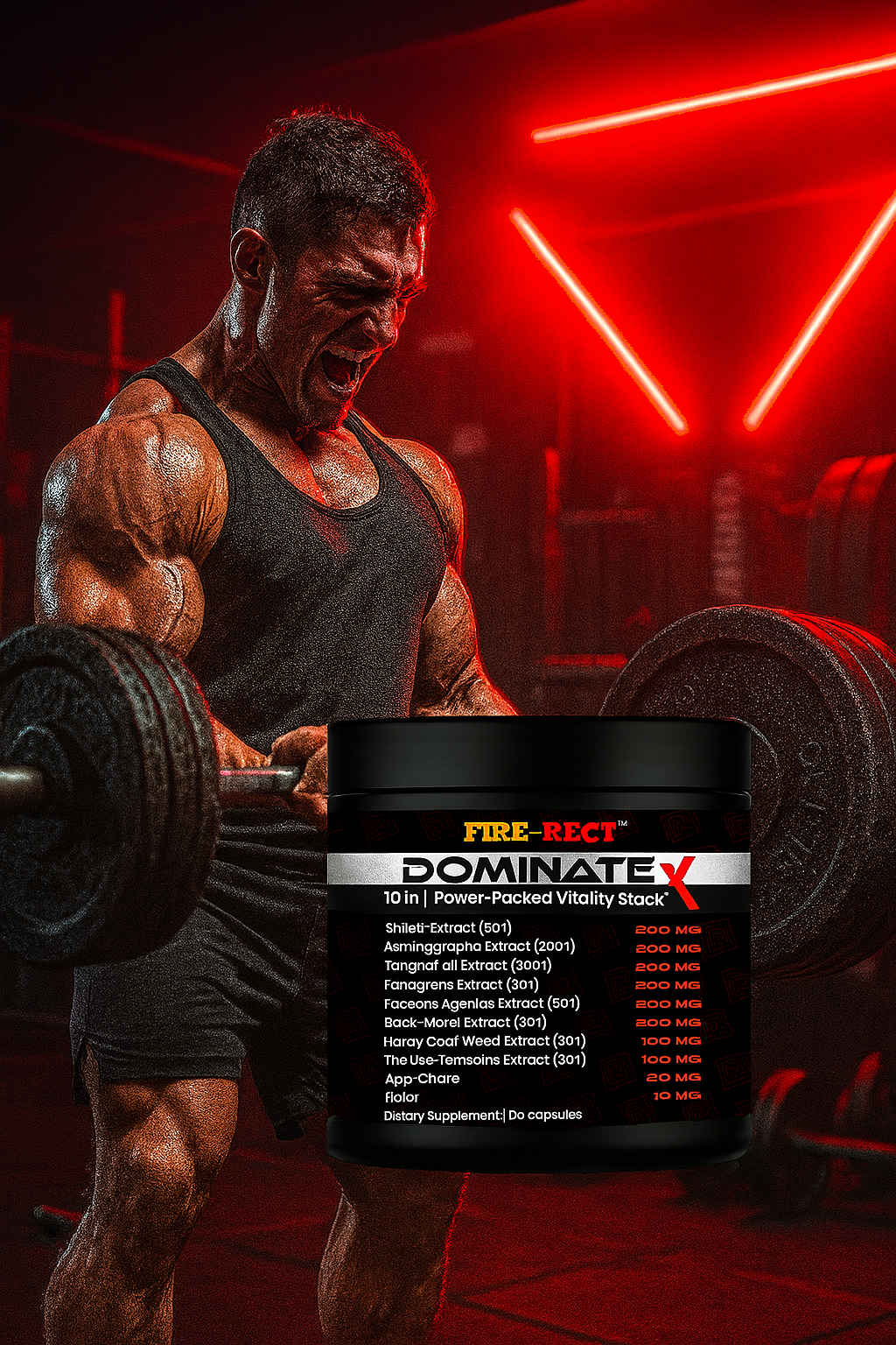 Dominate X 10 in 1 Masculinity Maximizer Supplement, Shilajit for Men, Tongkat Ali, Ashwaganda, Fenugreek Muscle Growth, Energy, Drive, Strength, Recovery 2 Month (Pack of 1)
