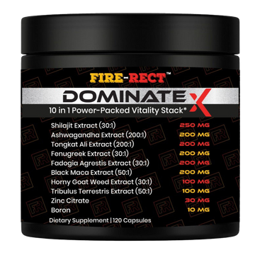 Dominate X 10 in 1 Masculinity Maximizer Supplement, Shilajit for Men, Tongkat Ali, Ashwaganda, Fenugreek Muscle Growth, Energy, Drive, Strength, Recovery 2 Month (Pack of 1)