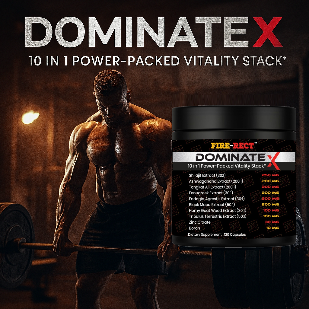 Dominate X 10 in 1 Masculinity Maximizer Supplement, Shilajit for Men, Tongkat Ali, Ashwaganda, Fenugreek Muscle Growth, Energy, Drive, Strength, Recovery 2 Month (Pack of 1)