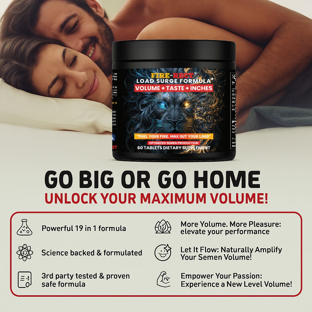 Load Surge Formula - Semen Volume/Taste Booster - Fertility - Volume + Inches - Ultimate Max Load Enhancer | Doctor-Formulated for Increased Semen Volume, Enhanced Taste, Added Inches & Peak Performance – 60 Tablets